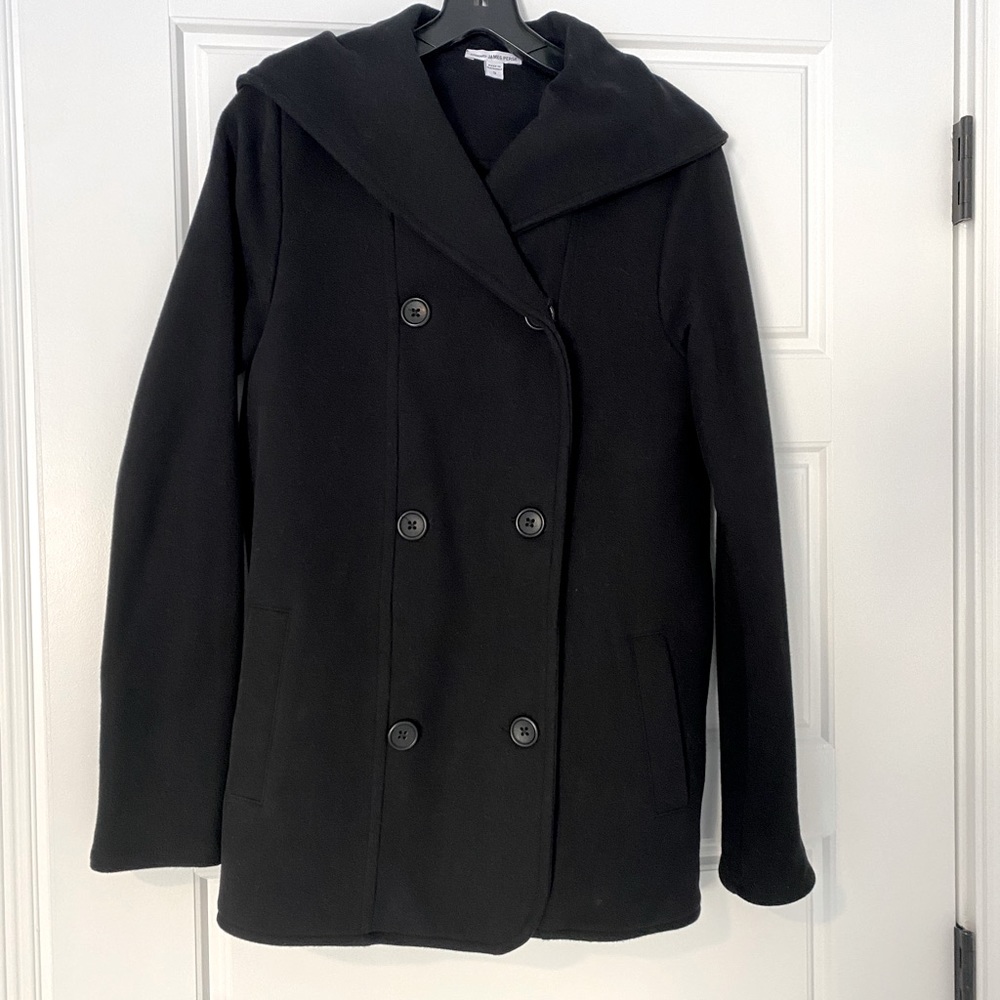 James Perse hooded jacket in black size 3